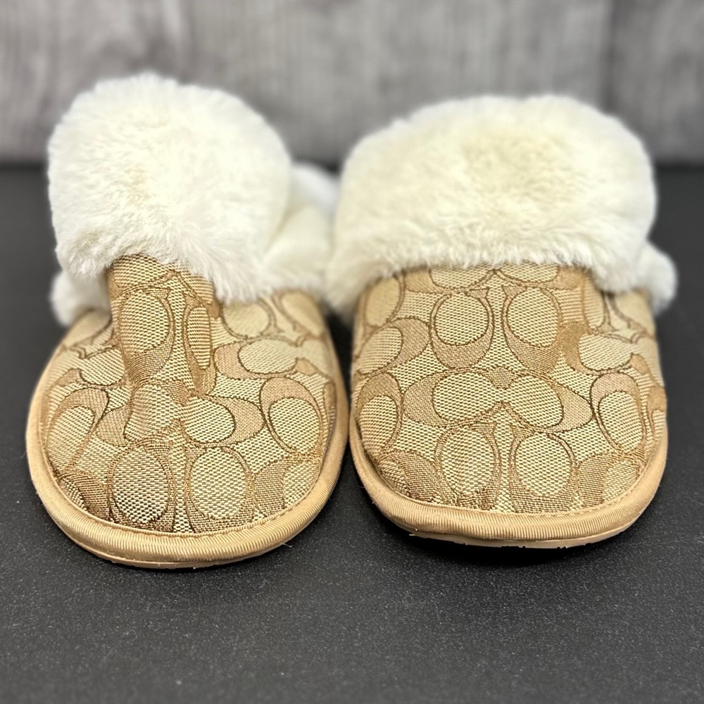 Coach Ziva Faux Fur Slippers [MR4011] - Picture 4 of 9